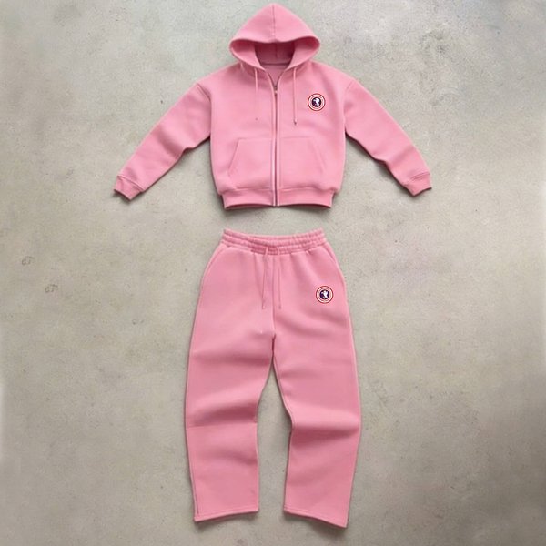 Men's Clothing New Men's Hooded Pony Print Trendy Street Style Suit