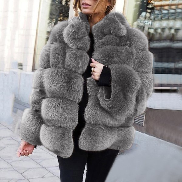 Women's Clothing Fur Coat Fox Fur Cross Patchwork Fur