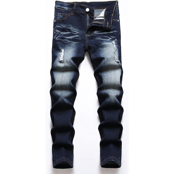 Young Boys Clothing Dark Blue Straight Jeans-image