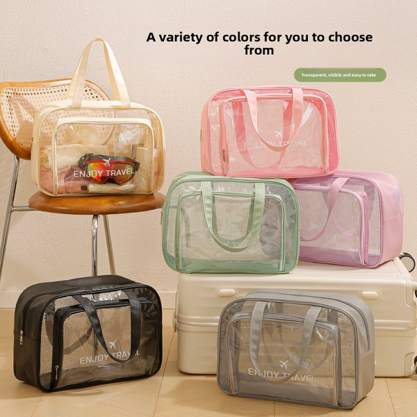 Waterproof Travel Toiletry Bag - Multi-Compartment Organizer With Shoe Storage For Swimming & Cosmetics-image