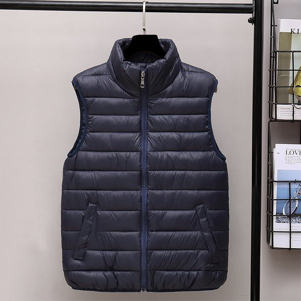 Men's Clothing Sleeveless Down Cotton Vest Autumn And Winter Outerwear Korean Style Trendy Waistcoat Slim Fit Thickened Stand Collar Oversized Jacket-image