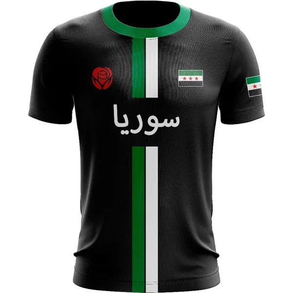2025 Syria Football Jersey Men's Sports 3D T-shirts Syrian Flag Street Oversized Tops Unisex Casual Graphic T-shirts Mens Gifts