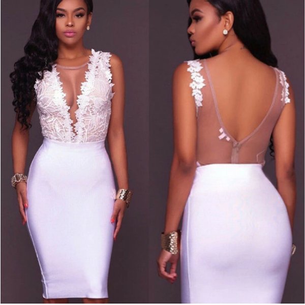 Women's sexy lace splicing sexy jumpsuit see-through deep V jumpsuit