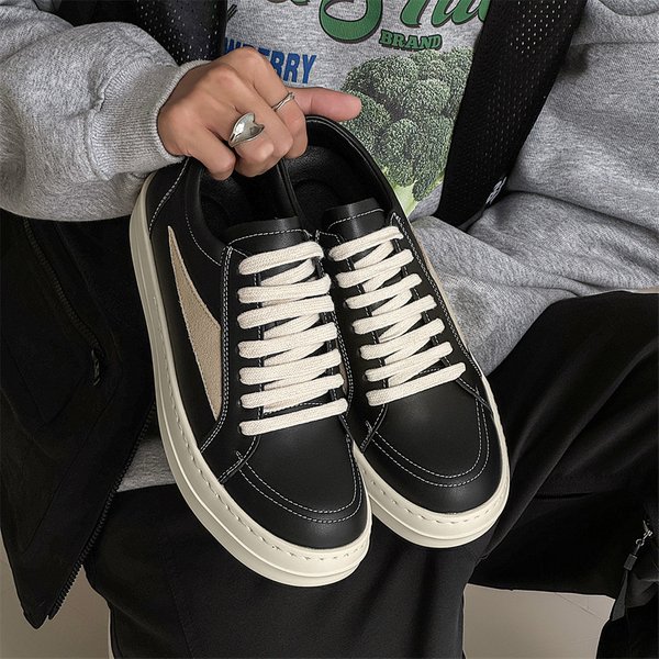 2026 New Niche Design Dark High Street Style Low Top Men's Board Sports Thick Soled Trendy Shoes Versatile-image