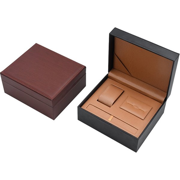 watch set gift box couple watch box PU watch packaging box