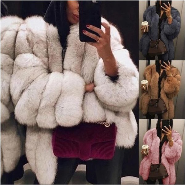 Women's Clothing Fur Coat For Women New Autumn And Winter Fox Fur Mid Length Artificial Fur Fur Coat-image