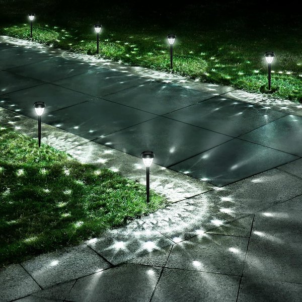Super Bright Solar Lights, Waterproof 10 Pack, Dusk To Dawn Up To 12 Hrs Solar Powered Outdoor Pathway Garden Lights Auto On/Off, Led Landscape Lighti-image