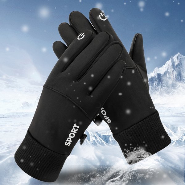 Cycling Gloves For Men And Women Autumn And Winter Cashmere Warm, Non-slip, Windproof And Waterproof Outdoor Driving Motorcycle Touch Screen Gloves
