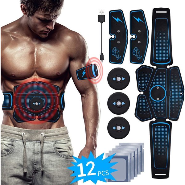 Smart Abdominal Muscle Stickers Abdominal Muscle Fitness Equipment Home Abdominal Muscle Training Instrument Lazy Abdominal Fitness Equipment-image