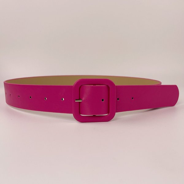 Summer New Simple High-End With Square Buckle, Multiple Colors, Versatile Decoration, Fashionable And Elegant Leather