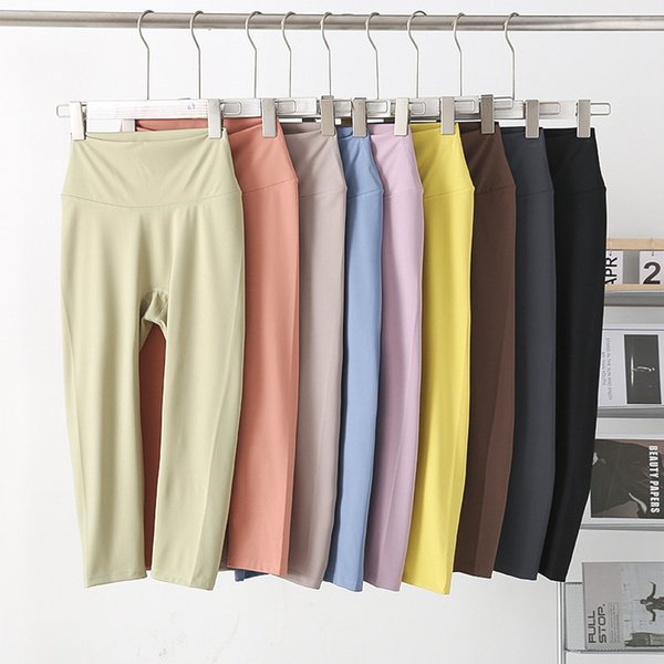 Women's Clothing Three-Point Yoga Pants Women's High Waist Hip Tight Leggings Summer Thin Pants Quick-Drying Sports Fitness Pants-image