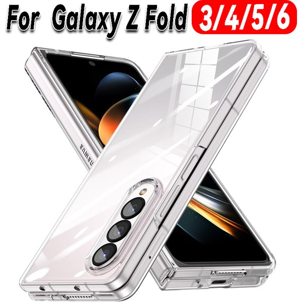 Transparent Phone Case For Samsung Galaxy Z Fold 3/4/5/6 Ultra Thick Protection Shockproof Cases Anti-Fall Cover For Z Fold 6-image
