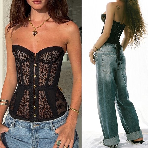 Women's See-through Hollowed-out Bra Top, Stretch Polyester Tight-fitting Camisole, Suitable For Nightclubs And Date Nights.