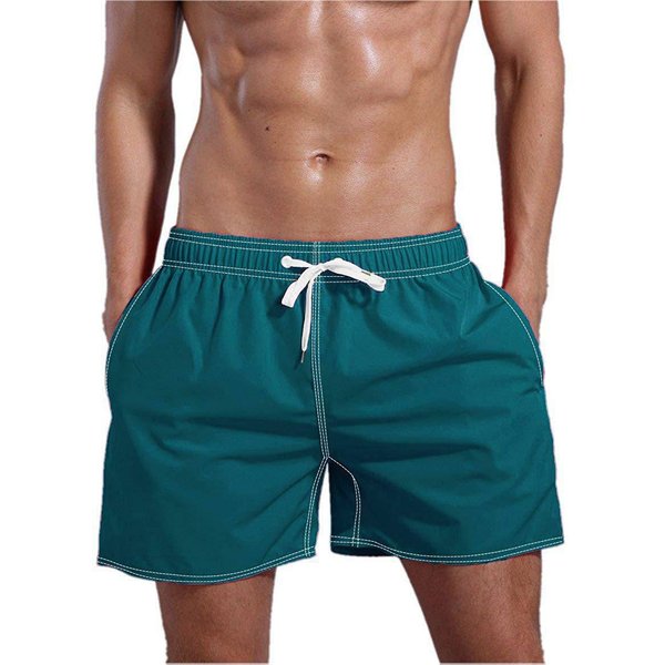 Men's Sports Leisure Solid Color Four-Quarter Shorts Breathable Lotus Leaf Style 3D Men's Beach Pants