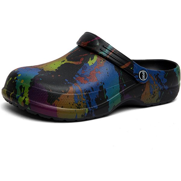 Men's Summer Baotou Printed Beach Sandals Men Sports Outside Wear Home Beach Slippers-image