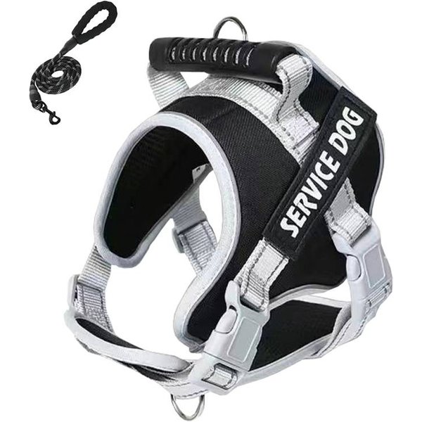 Large Dog Explosion Proof Punch Chest Harness Dog Travelling Leash