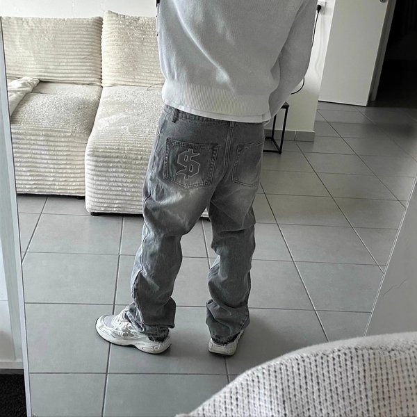 Suvene Trendy Streetwear Embroidered Zipper Straight Leg Trousers Casual Sports Sweatshirts And Sweatpants For Men And Women