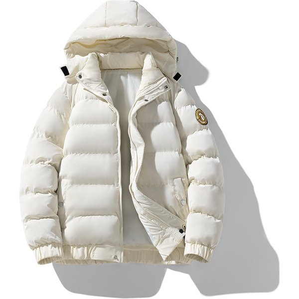 Men's Thick Warm Down Jacket – Oversized Hooded Winter Coat (Windproof & Trendy)-image