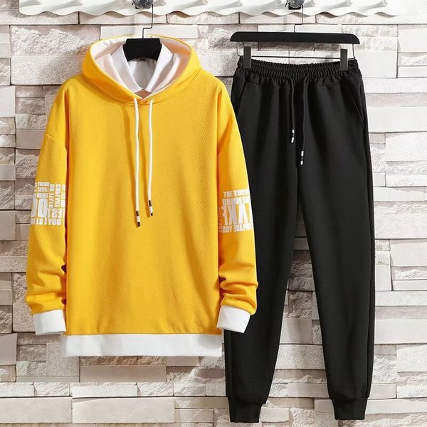 Men's Clothing Hooded casual pants two piece new men's 2024 trendy hoodie sweater sports suit autumn ant cloth Korean version