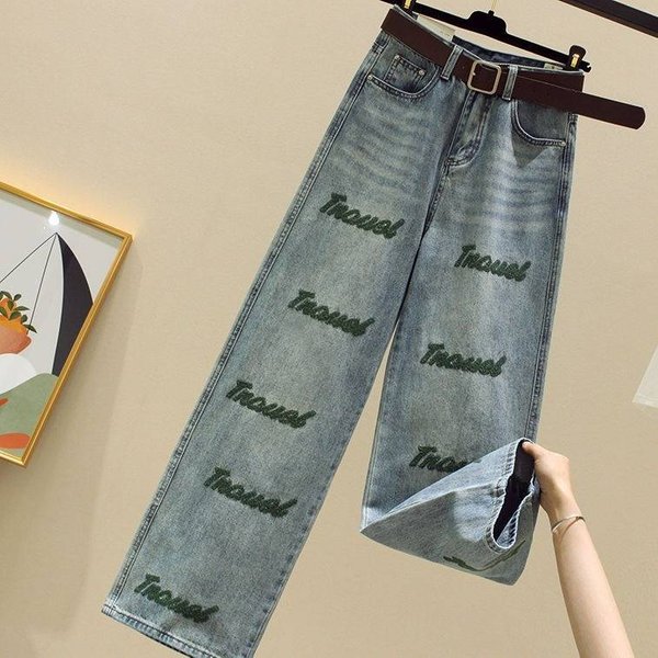 Women's High-Waisted Straight Leg Jeans – Retro Blue Denim With Optional Belt (S-XL)