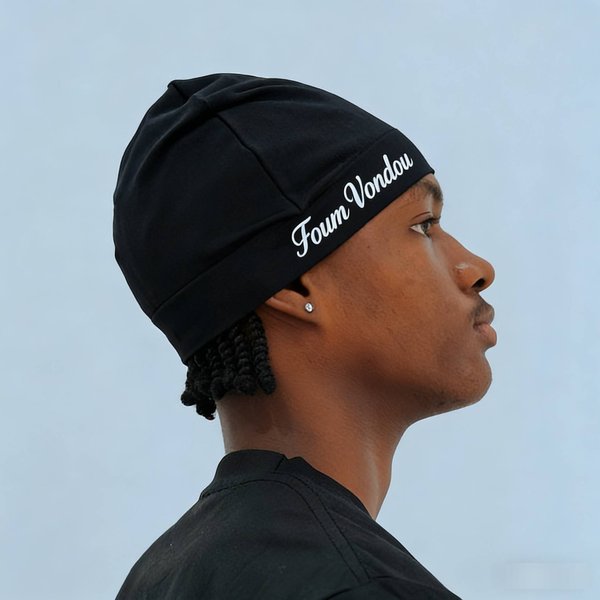 Retro Gothic Letter Design Pattern Embroidered Hoodie Hat Stylish Personalized Headwear Decoration Accessory