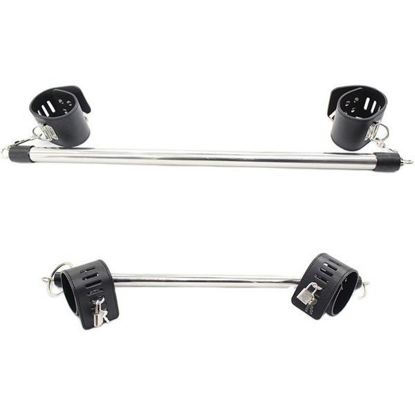 Bondage Bdsm Sex Set Sex Handcuffs Spreader Bar Steel Pipe Hand Leg Straps Restraints Slave Fetish Sm Aldu-image