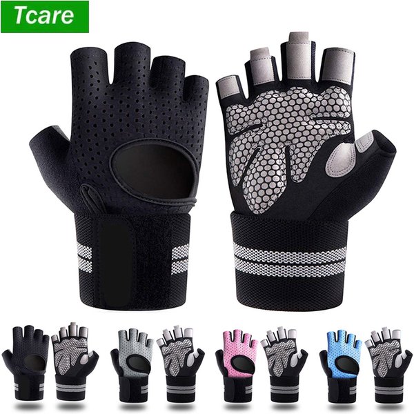 Dumbbell 1 Pair Gloves Men Women Weightlifting Crossfit Bodybuilding Workout Sport Gym Training Gloves Non-image