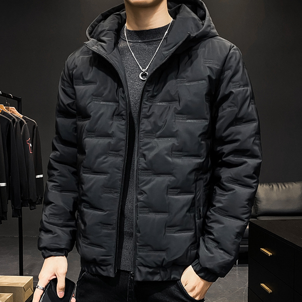Men's Clothing Casual Hooded Youth Coat Winterproof Warm Padded Jacket-image