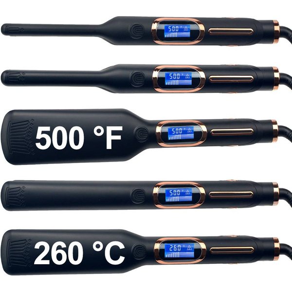 Professional Hair Straightener – Mch Ceramic Flat Iron With Lcd Display (Ionic & Adjustable Temp)-image