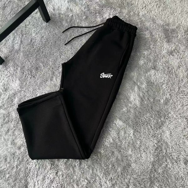 Men's Clothing Double Waist Jogging Pants Poker Embroidery Pattern Trousers Hip Hop Street Sports Sweatpant