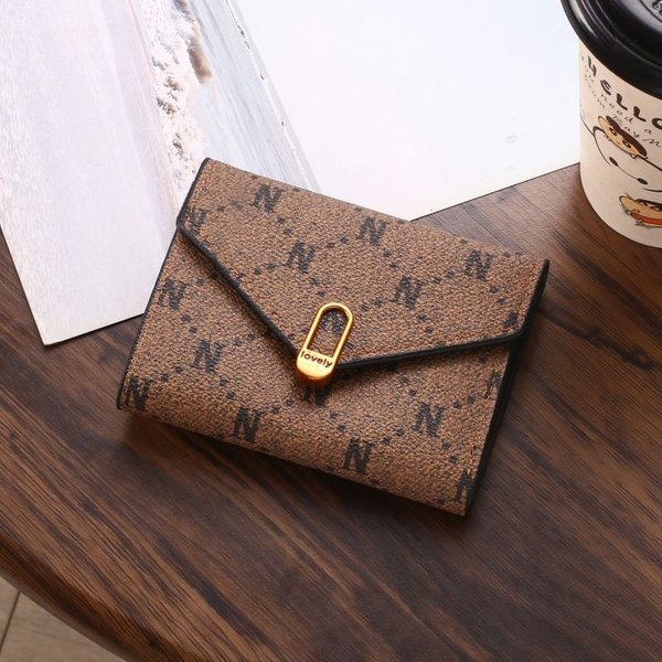 Women's Wallet Vintage Tri-Fold Wallet – Women's Compact Card Holder (Multi-Slot & Coin Pocket)-image