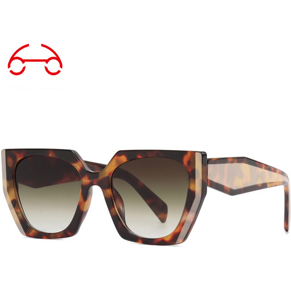 Two Circles New Fashion Color Matching Large Frame Square Sunglasses Internet Celebrity Same Style Street Shooting Men's Sunglasses-image