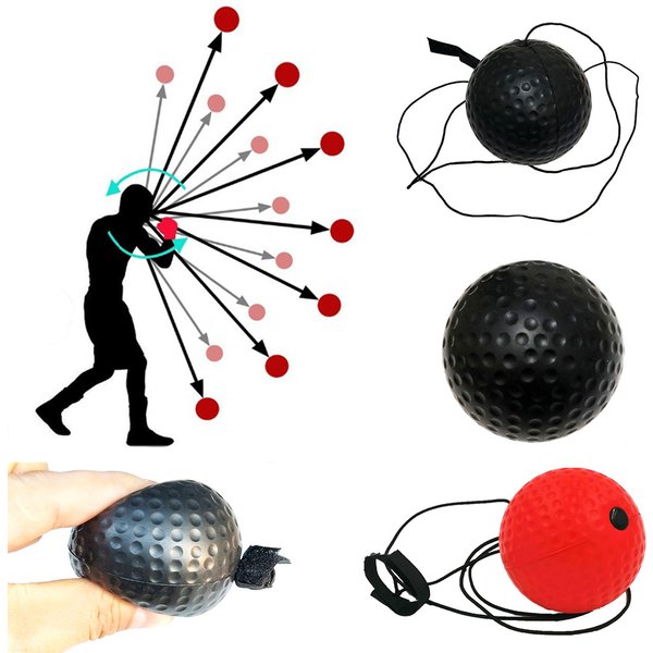 ToysMall Portable Soft Fighting Punch Muay Thai Bumper Speed Training Boxing Re-flex Ball