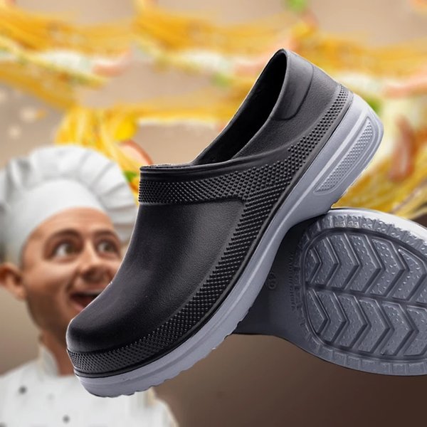 Men Women Non-Slip Waterproof Oil-Proof Kitchen Work Cook Shoes For Chef Master Restaurant Sandal Plus Size 49-image
