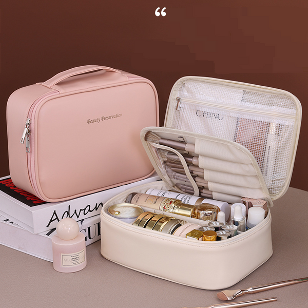Women's Bags New High End Large Capacity Partition Storage Cosmetic Bag Travel Portable Toiletry Bag Cosmetic Storage Bag-image
