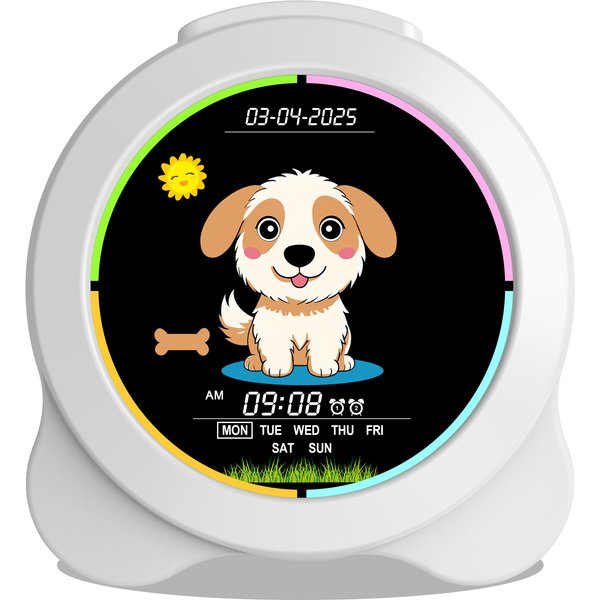 Kids Alarm Clock Sun & Moon Led Display With Day & Date Ok To Wake Clock With Night Light For Kids Children's Sleep Trainer Gift For Boy And Girls-image