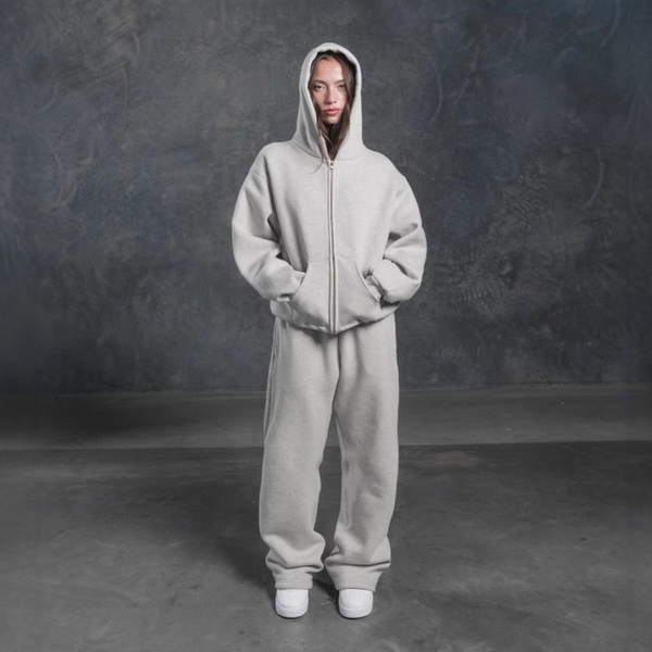 Men's Clothing Spring And Autumn New Solid Color Loose Trend Personality Street Hoodie Sweatshirt Sweatpants Suit