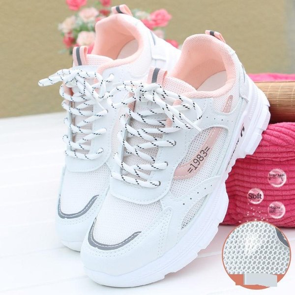 Daddy Shoes Women's New Mesh Breathable All Match Thick Soled Platform Casual Sports Shoes-image