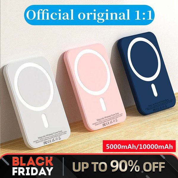5000/10000Mah Original 1:1 Power Bank Magnetic Wireless Powerbank For 12 13 14 Pro Max External Auxiliary Battery Pack-image