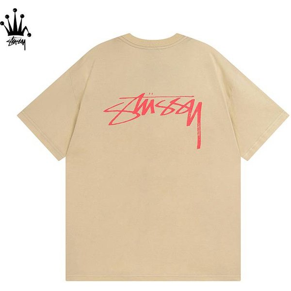 Stussy Cartoon Pattern Printed Pure Cotton Short Sleeved T-Shirt-image