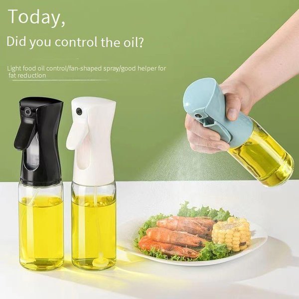Glass Oil Spray Bottle For Kitchen - 350Ml Fine Mist Olive Oil Sprayer For Air Fryer & Cooking (Bpa-Free Leakproof Adjustable Nozzle)-image