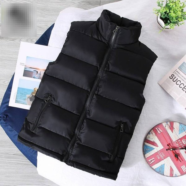 Men's Clothing Men's Silk Cotton Cotton Vest Style Autumn And Winter Fashion Jacket Warm Vest Solid Color Can Print Logo