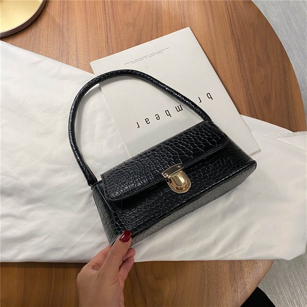 Women's Bag Popular New Trendy Korean Version Versatile Stone Pattern Fashion Shoulder Bag Underarm Bag-image