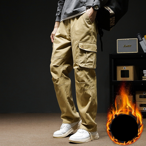 Men's Clothing Plus Size Sweatpants And Fleece Straight Leg Casual Pants-image