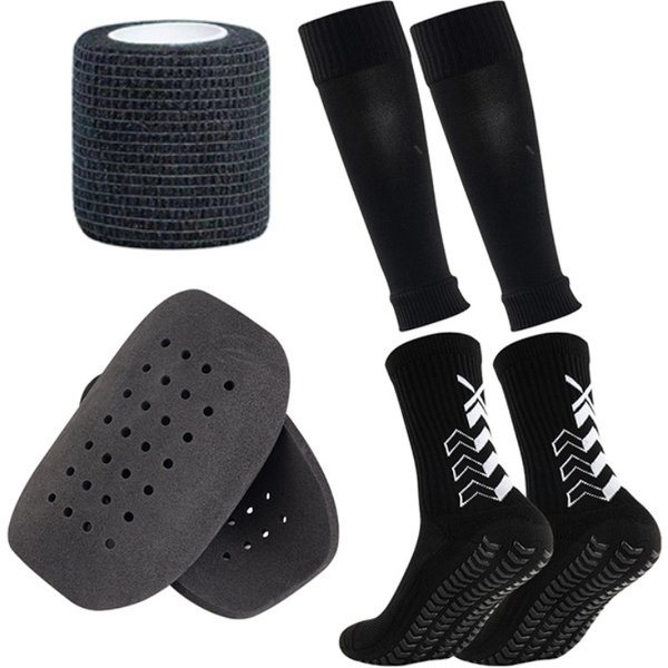 Soccer Socks adult thick short tube football socks shin guard strap set men and women dot glue non slip socks
