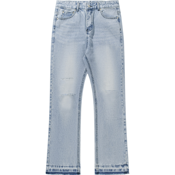 Men's Clothing Niche Trendy Brand Style Washed Old Loose Men's Hole Cleanfit Jeans