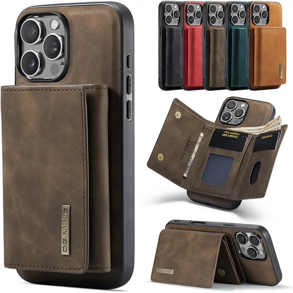 Case For Iphone 16 15 14 13 12 11 Pro Max Plus Xs Max Xr 8 7 Plus Se 2022 2020 Wallet Magnetic Leather Card Holder Pocket Cover-image