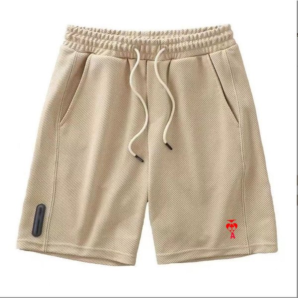 Men's Clothing Men's Sports Casual 5 Point Pants With Heart Print Pattern Trendy Y2K Heart Beach Pants-image