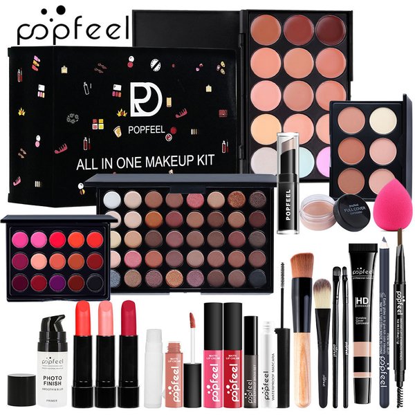 Makeup Sets Exclusive Popfeel Makeup Set Combination Beginner Cosmetics Full Set Of Makeup Tools Nude Makeup Box-image