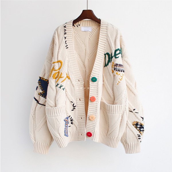 Women's Clothing Cardigan Sweater Women Joker Coat Loose Sweater Autumn